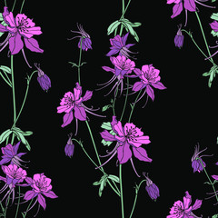 Seamless pattern with floral ornament