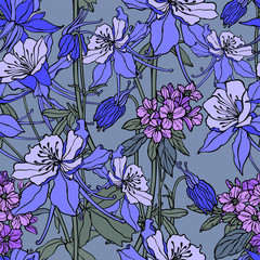 Seamless pattern with floral ornament