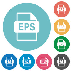 EPS file format flat round icons