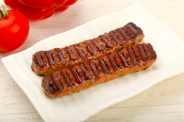 Grilled sausages