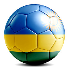 Fototapeta premium Rwanda soccer ball football futbol isolated