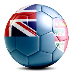 Fototapeta premium Fiji soccer ball football futbol isolated
