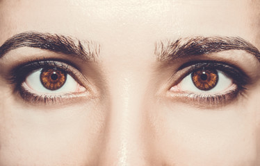 A beautiful insightful look eye. Close up shot.