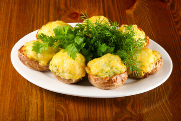 Baked potato with cheese