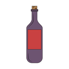 Wine bottle isolated vector illustration graphic design
