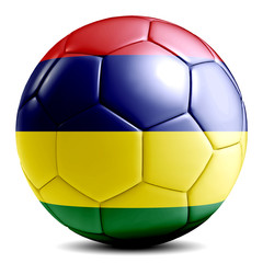 Fototapeta premium Mauritius soccer ball football futbol isolated