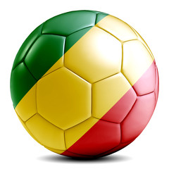 Fototapeta premium Republic of the Congo soccer ball football futbol isolated