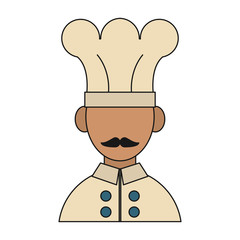 Chef avatar profile vector illustration graphic design