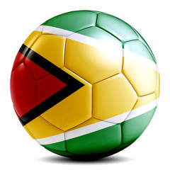 Fototapeta premium Guyana soccer ball football futbol isolated