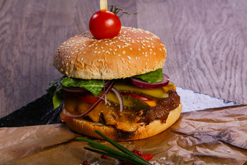 Delicous homemade burger