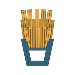 French fries box vector illustration graphic design