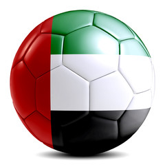 Fototapeta premium United Arab Emirates soccer ball football futbol isolated