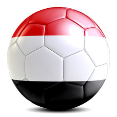 Fototapeta premium Yeman soccer ball football futbol isolated