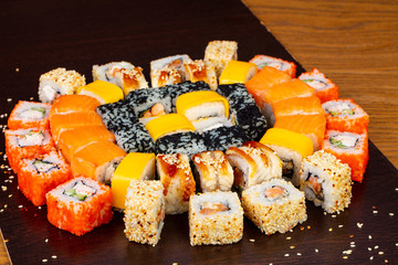 Delicious sushi roll set