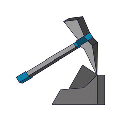 Miner pick isolated vector illustration graphic design