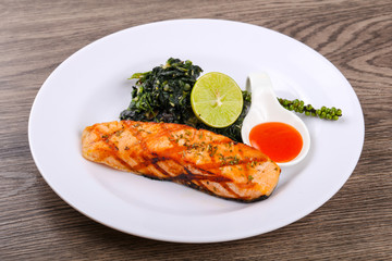 Grilled salmon