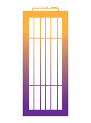 city building icon over white background, colorful design. vector illustration