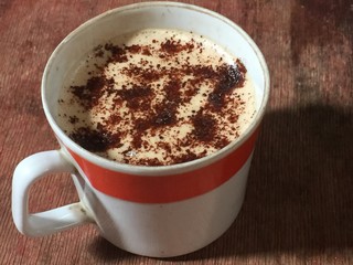 beautiful foam cappuccino