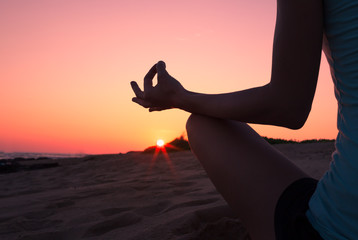 Meditation on the beach. 