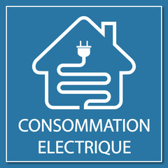 Logo consommation électrique.
