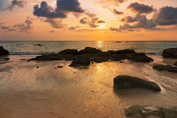 Sunset at the beach of Khao Lak. Thailand
