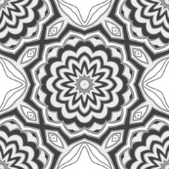 Vector Ornamental Seamless floral Pattern. Endless Texture. Geometric Ornament. For the interior design, printing, web and textile