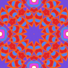 Seamless texture of floral ornament. Vector illustration. For the interior design, printing, web and textile