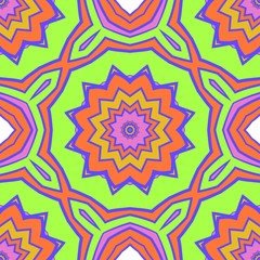 Seamless vector pattern. Geometric floral ornament. For Interior decoration, wallpaper, presentation, fashion design.