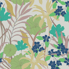 Abstract elegance pattern with floral background.