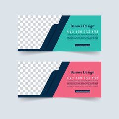 Blue banner set. Creative brochure design. Web banner. Facebook cover. Voucher template. Sale card
