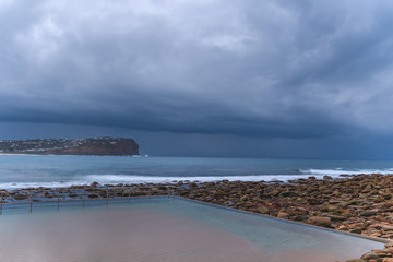 Sea Pool Seascape and Shelf Cloud