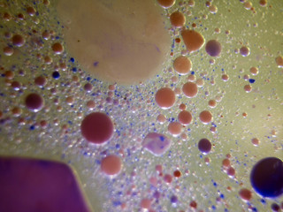 chemical experiment with paints