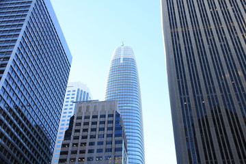 Fototapeta na wymiar Morning Street View in San Francisco