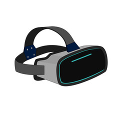 Isolated modern vr headset technology display device, illustration icon