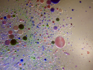 chemical experiment with paints