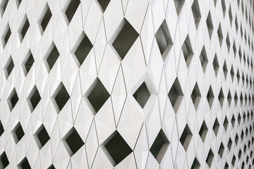 Architectural details white pattern wall - 209509954