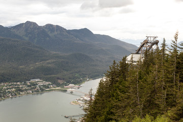 Mt. Roberts overlooking Juneau port