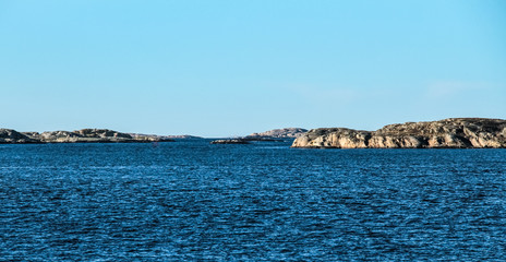Rocky archipelago islands near swedish coast