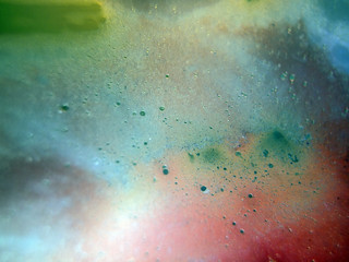 chemical experiment with paints