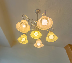 Small chandelier in model home