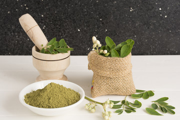 Leaves and dust of Moringa-Moringa Oleifera
