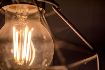 Old light bulb vintage background.