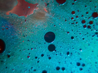 chemical experiment with paints