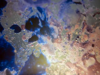 chemical experiment with paints