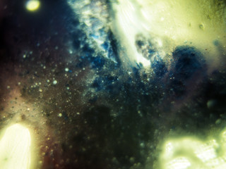 chemical experiment with paints