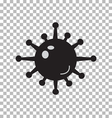 bacteria icon isolated on transparent background. bacteria sign. flat style.