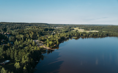Lake Landscape. Finland Nummela city