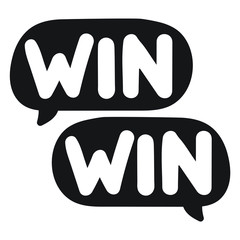 Win-win. Vector illustration on white background.