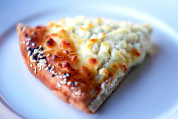 Macro photo of delicious pie