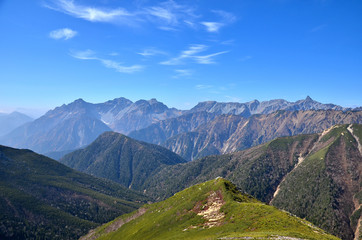 Yarigatake to look at from the Jonen mountain range where it is usual